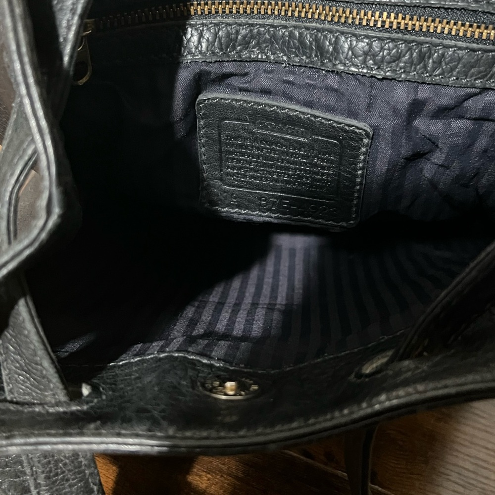 Rare Coach Black Leather Hobo Bag made in Italy - Picture 10 of 11